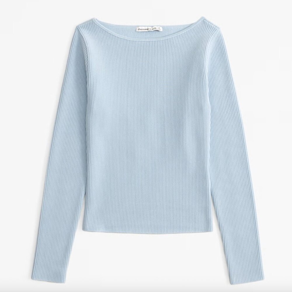 NEW Abercrombie Long-Sleeve Ottoman Slash Top - Size S